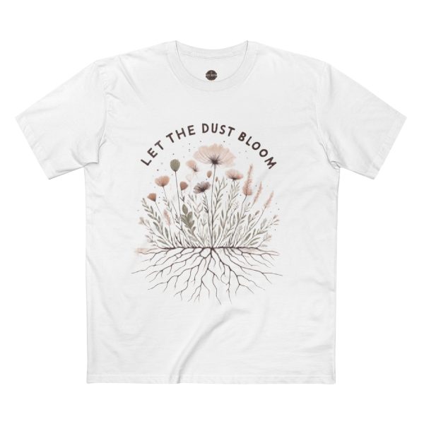 Botanical Adult Tee - Let the Dust Bloom, Nature Inspired T-Shirt - Image 4