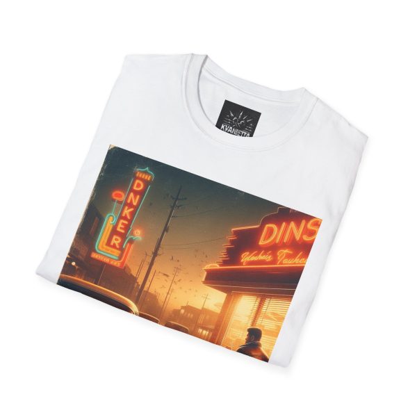 Vintage Diner Graphic Tee, Retro Softstyle T-Shirt, Unisex Casual Wear, Perfect for Road - Image 3