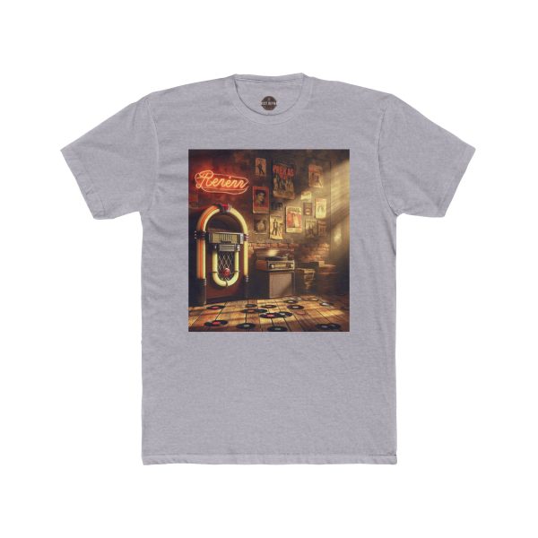 Retro Jukebox Unisex Cotton Crew Tee, Vintage Music Shirt, Music Lover Gift, Nostalgic - Image 6
