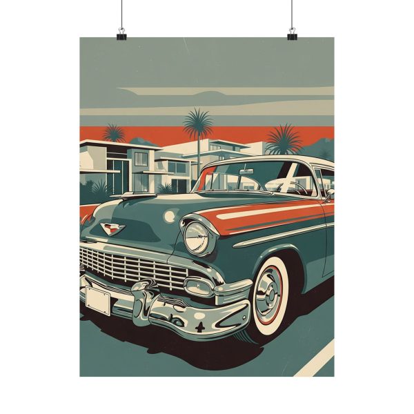 Vintage Car Satin Poster, Retro Wall Art, Classic Automobile Print, Home Decor, Gift for Car Lovers - Image 2