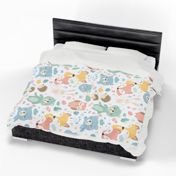 Cozy Animal Print Blanket, Soft Plush Throw for Baby Nursery, Cute Gift for Kids, Baby Shower - Image 4