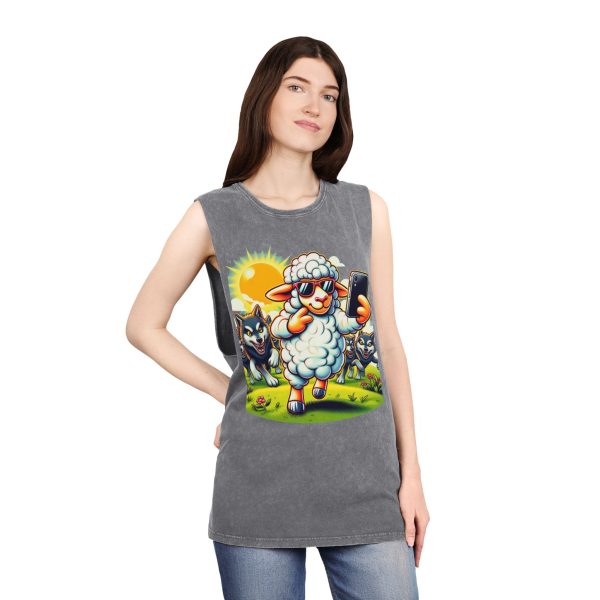 Playful Sheep Tank Top for Animal Lovers, Summer Graphic Tee, Cute Fashion, Gift for Pet Owners - Image 6