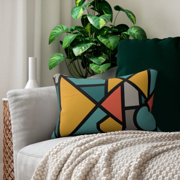 Geometric Lumbar Pillow - Modern Decor for Living Room, Accent Pillow, Cozy Home - Image 2