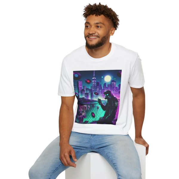 Urban Vibe Graphic Tee | Retro City Night T-Shirt, Music Lover Gift, Streetwear Style - Image 6