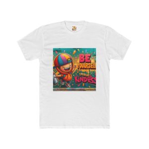 Inspirational Crew Tee for Kids - 'Be Yourself, Spread Kindness', Motivational T-Shirt