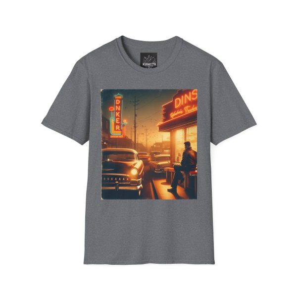 Vintage Diner Graphic Tee, Retro Softstyle T-Shirt, Unisex Casual Wear, Perfect for Road - Image 13