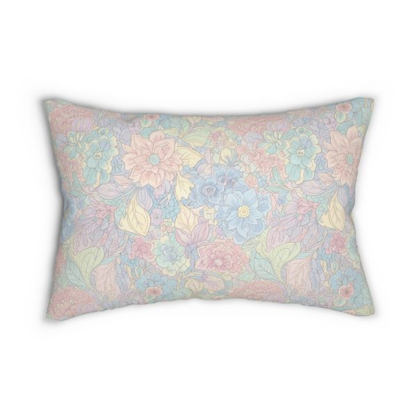 Pastel Floral Lumbar Pillow - Decorative Home Accent, Cozy Sofa Cushion, Gift for Flower Lovers - Image 5