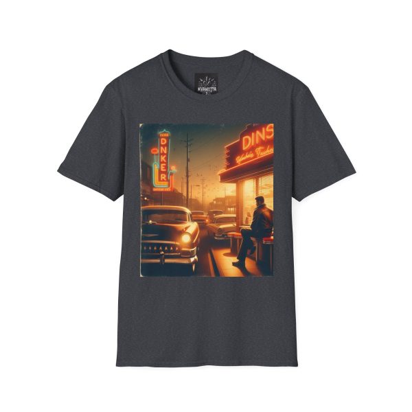 Vintage Diner Graphic Tee, Retro Softstyle T-Shirt, Unisex Casual Wear, Perfect for Road - Image 23