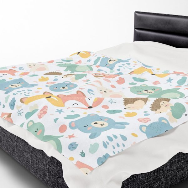 Cozy Animal Print Blanket, Soft Plush Throw for Baby Nursery, Cute Gift for Kids, Baby Shower - Image 5