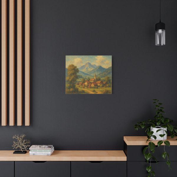 Mountain Village Canvas Art, Scenic Landscape, Home Decor, Wall Art, Rustic Wall Decor - Image 2