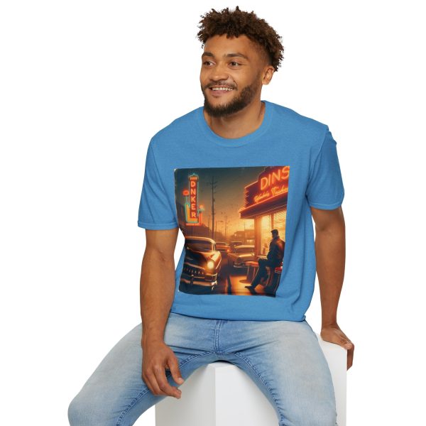 Vintage Diner Graphic Tee, Retro Softstyle T-Shirt, Unisex Casual Wear, Perfect for Road - Image 16