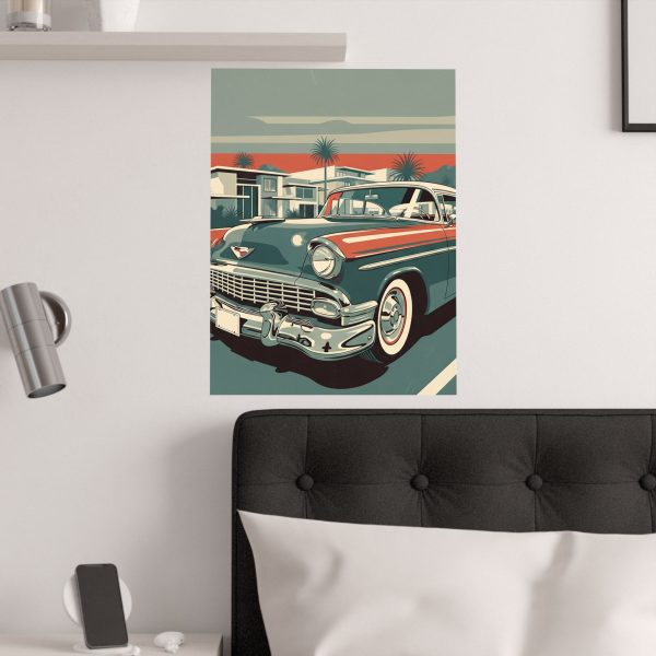 Vintage Car Satin Poster, Retro Wall Art, Classic Automobile Print, Home Decor, Gift for Car Lovers - Image 3