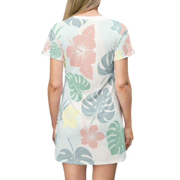 Tropical Floral T-Shirt Dress, Casual Summer Wear, Vacation Outfit, Best Gift for Her - Image 2