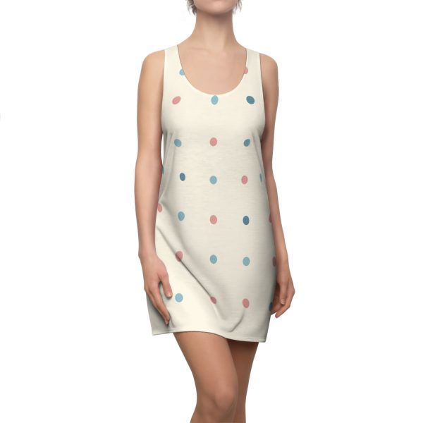 Polka Dot Women's Racerback Dress - Casual Summer Style, Vacation Outfit, Everyday Wear - Image 2