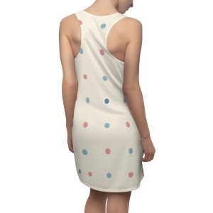 Polka Dot Women's Racerback Dress - Casual Summer Style, Vacation Outfit, Everyday Wear