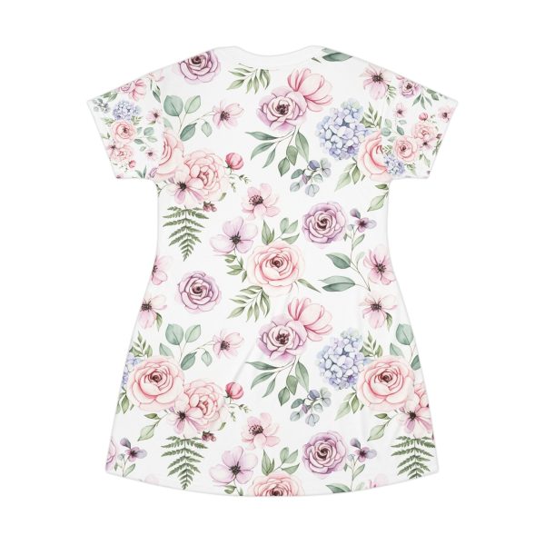 Floral T-Shirt Dress, Summer Dress, Casual Dress, Floral Print Dress, Bohemian Dress, Cute Outfit - Image 3