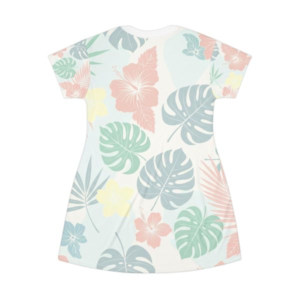 Tropical Floral T-Shirt Dress, Casual Summer Wear, Vacation Outfit, Best Gift for Her - Image 4