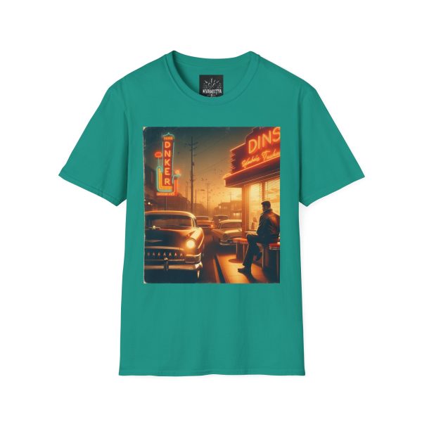 Vintage Diner Graphic Tee, Retro Softstyle T-Shirt, Unisex Casual Wear, Perfect for Road - Image 17