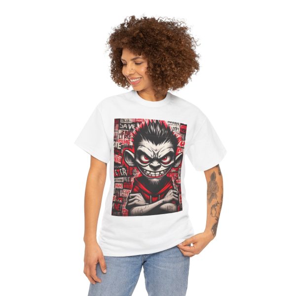 Edgy Graphic Tee for Rebels, Cool Unisex Heavy Cotton T-Shirt, Streetwear, Gift for Teen - Image 2