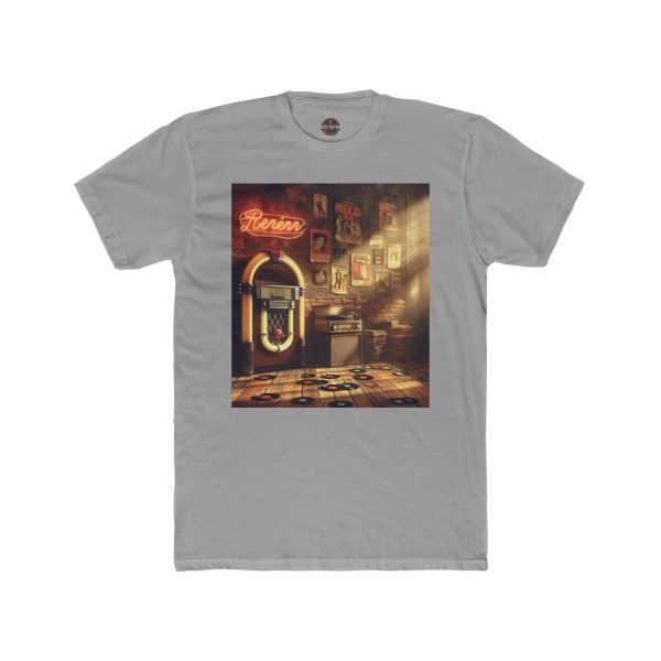 Retro Jukebox Unisex Cotton Crew Tee, Vintage Music Shirt, Music Lover Gift, Nostalgic - Image 3