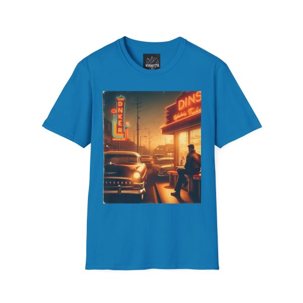 Vintage Diner Graphic Tee, Retro Softstyle T-Shirt, Unisex Casual Wear, Perfect for Road - Image 21