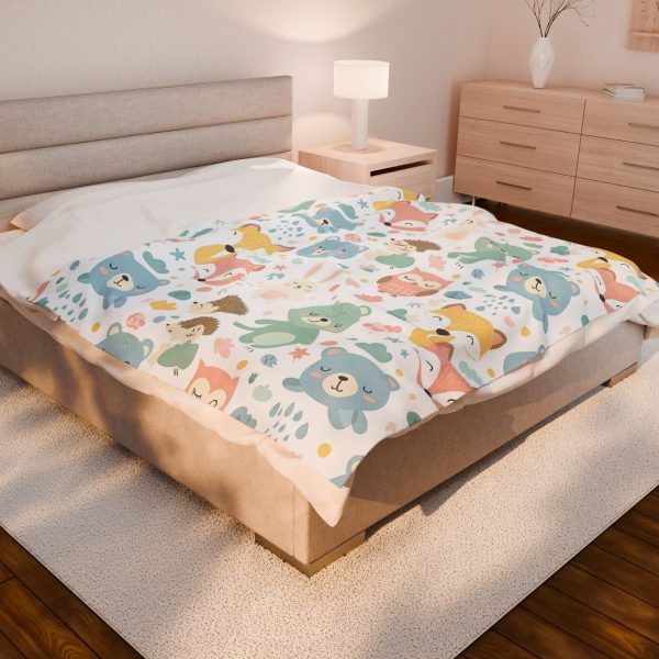 Cozy Animal Print Blanket, Soft Plush Throw for Baby Nursery, Cute Gift for Kids, Baby Shower - Image 2