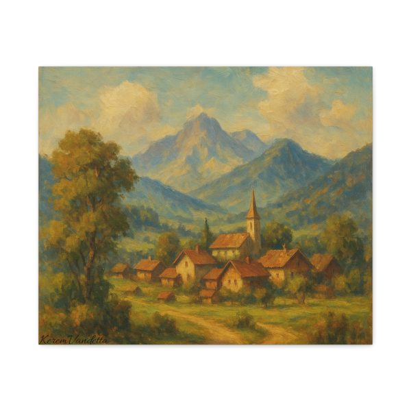 Mountain Village Canvas Art, Scenic Landscape, Home Decor, Wall Art, Rustic Wall Decor - Image 3