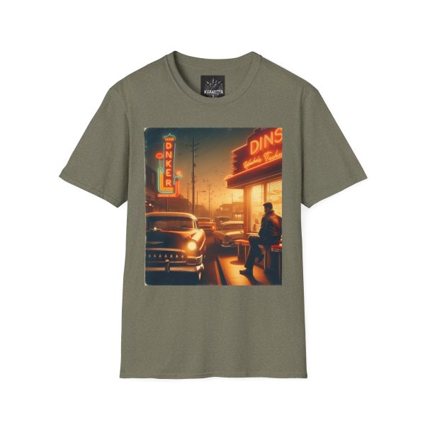 Vintage Diner Graphic Tee, Retro Softstyle T-Shirt, Unisex Casual Wear, Perfect for Road - Image 11
