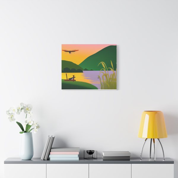 Vibrant Nature Canvas Print, Lake and Dragonfly Art, Home Decor, Wall Art, Gift for Nature Lovers - Image 2