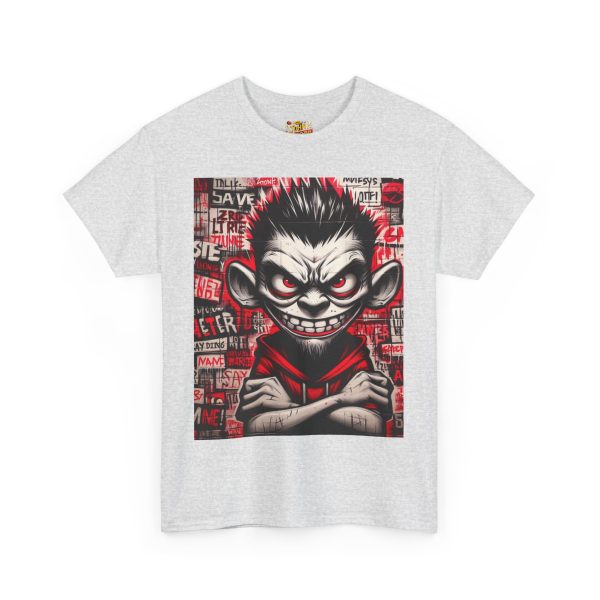 Edgy Graphic Tee for Rebels, Cool Unisex Heavy Cotton T-Shirt, Streetwear, Gift for Teen - Image 8
