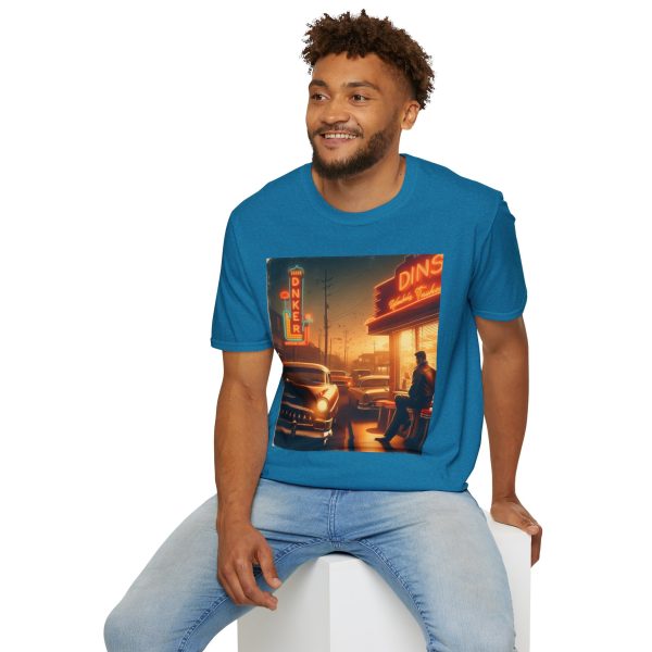Vintage Diner Graphic Tee, Retro Softstyle T-Shirt, Unisex Casual Wear, Perfect for Road - Image 20
