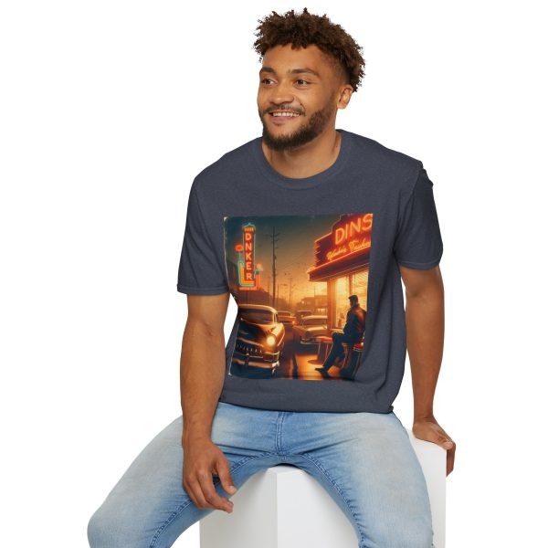 Vintage Diner Graphic Tee, Retro Softstyle T-Shirt, Unisex Casual Wear, Perfect for Road - Image 26