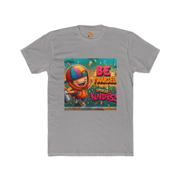 Inspirational Crew Tee for Kids - 'Be Yourself, Spread Kindness', Motivational T-Shirt - Image 3
