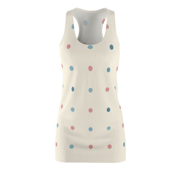 Polka Dot Women's Racerback Dress - Casual Summer Style, Vacation Outfit, Everyday Wear - Image 4