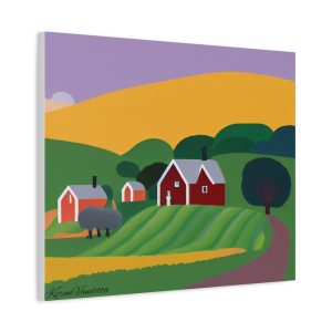 Farmhouse Canvas Wall Art, Country Decor, Rustic Home, Gift for Nature Lovers, Farmhouse Style Decoration