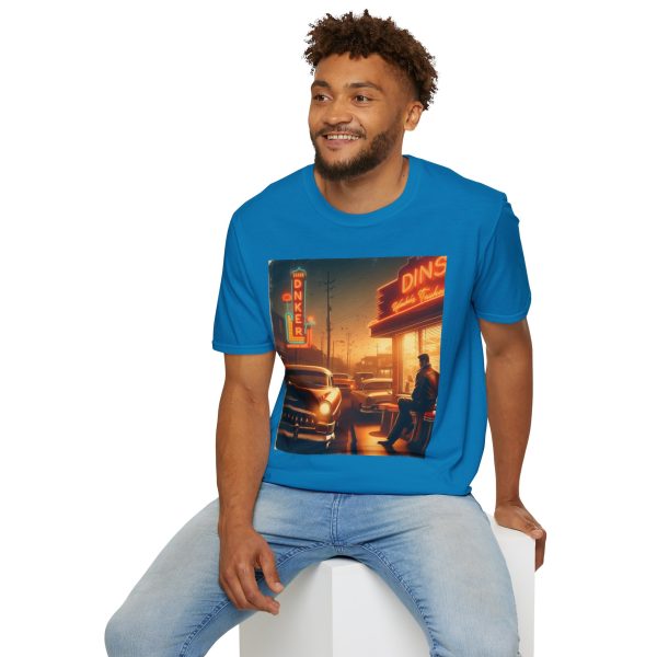 Vintage Diner Graphic Tee, Retro Softstyle T-Shirt, Unisex Casual Wear, Perfect for Road - Image 22