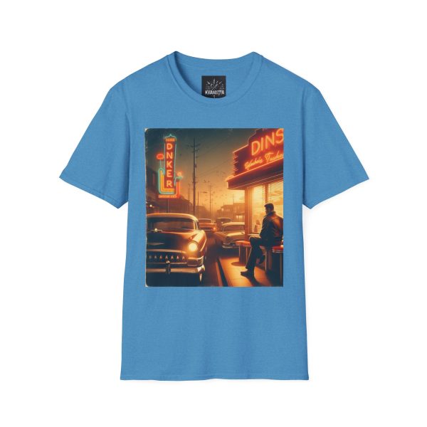 Vintage Diner Graphic Tee, Retro Softstyle T-Shirt, Unisex Casual Wear, Perfect for Road - Image 15