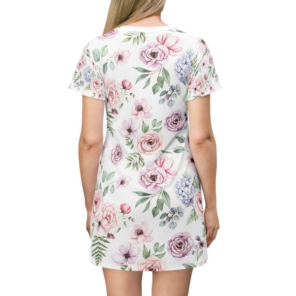 Floral T-Shirt Dress, Summer Dress, Casual Dress, Floral Print Dress, Bohemian Dress, Cute Outfit - Image 2