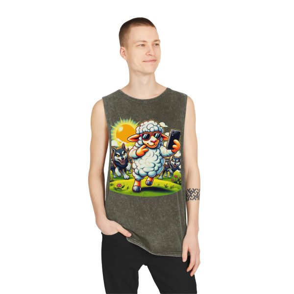 Playful Sheep Tank Top for Animal Lovers, Summer Graphic Tee, Cute Fashion, Gift for Pet Owners - Image 3